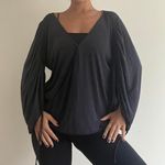 Free People Grey Long Sleeved Boho Blouse Photo 0