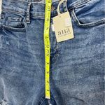 a.n.a NWT  size 10p high rise straight Blue denim Jeans Distressed raw hem Photo 5