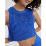 Aerie Offline By  Athletic Cropped 100% Cotton Crochet‎ Tank Top Size Med Photo 2