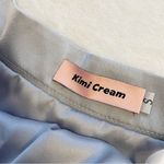 Japanese Kawaii Pastel Grey Blue Lace Velvet Bow Ribbon Silky Mini Skirt Size XS Photo 8