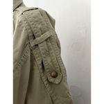 American Vintage Vintage Made In USA Green Cotton Snap Button Short Sleeve Shirt Maxi Dress 10 Photo 11