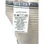 VOY Ruffle Flutter Sleeve Pleated Shift Mini Dress Abstract Dot Print Bow Back M Blue Size M Photo 5