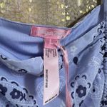 Sugar Thrillz Lavender Purple Paisley Ruched Tie Crop Top Large NWT Photo 4