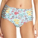 Leith NWT  X Nordstrom Striped High Side Cut Out Waist Bikini Bottom SZ-L Photo 1