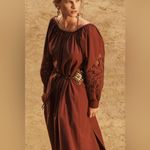 ZARA  NWT ZW COLLECTION long sleeve off shoulder maxi tie belted dress Photo 3