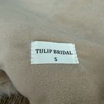 NWT Tulip Bridal White Faux Fur Wrap Stole Scarf Wedding Women’s S Small Tan Photo 2