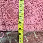 PacSun  Pink Teddy Sherpa Floral Zip Up Puffer Bomber Jacket Size Small Photo 3