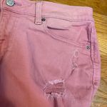 Signature Levi Strauss Womens 10 30 Pink Distressed Cuffed Shorts Stretch Denim Photo 6