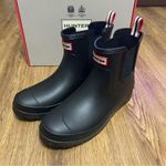 Hunter black rain ankle boots booties shoes women’s 7 new Photo 1