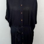 City Chic  Tunic Button Thru Black Dress Size XXS/12 Photo 2