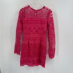 Anthropologie Endless Rose LONG SLEEVE CROCHET MINI‎ DRESS size large NWT Photo 4