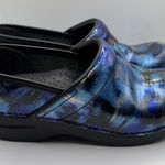 Dansko Women's Professional Clog Blue Brush Patent Comfort Size 37 Photo 0
