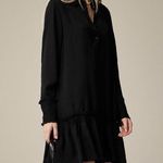 J.Crew Shirtdress Amelia Popover in Drapey Viscose Twill Size XS Black Flowy Photo 1