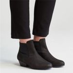 Eileen Fisher Knack Black Nubuck Chelsea Bootie- Size 6 Photo 0