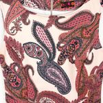 Isle Melis Kazan Paisley Sleeveless Dress Scuba Poly Stretch Brown Purple Medium Photo 6