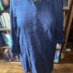 Lauren James navy & pink plaid L classic shirt dress Photo 0