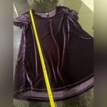 Agnes & Dora  Velvet Short Sleeve Everyday Tee Tunic Top in Deep Purple Sz XL Photo 5