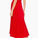 Mac Duggal Ruched Crepe Off-The-Shoulder Midi-Dress Photo 2