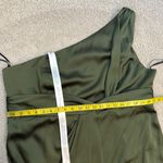 Dessy Collection 3111 One Shoulder Satin Gown Olive Green 22W Photo 8