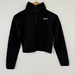 ECHT  Black Pima Cropped Half Zip Photo 1