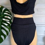Aerie Crossover Swimsuit Set In Black Photo 2