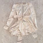 House Of CB NWOT  'Aryana' Ivory Bow Long Sleeves Mini Dress sz XS TALL Photo 7