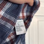 American Eagle  cozy cabin cropped blue plaid flannel xsmall Photo 5