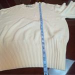 Trina Turk Chloe Merino Wool Sweater Ruffled Sleeves White Sz XL Photo 9