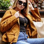 Burnt orange drawstring jacket Size M Photo 7