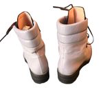 Stuart Weitzman  Light Blue Combat LaceUp Boots Size 8 Leather Sole Made in Spain Photo 7