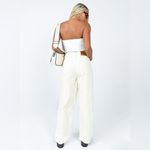 Princess Polly Denim Hailie Jeans Cream Wide Leg Non-Stretch in Size US 4 Photo 1