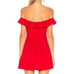Majorelle  Ophelia Off the Shoulder Ruffle Mini Dress in Red‎ Size Large Photo 1