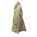 Lou & grey  Khaki Utility Drawstring Waist Roomy Trench Coat Jacket Women's M Photo 3
