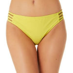 California Waves  Strappy‎ Side Hipster Bikini Bottoms Swimsuit Yellow Junior’s M Photo 0