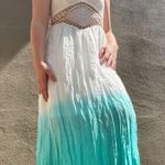 Entro Dip Dye Maxi Dress with Crochet Detail - size Small Photo 2