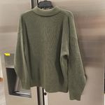 💕LUNYA💕 Cozy Cotton Silk Polo Pullover Sweater ~ Canopy Green M NWT Size M Photo 6