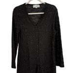 St. John Evening Black Sheer Cardigan Jacket Witchy Whimsigoth FLAW Womens 6 Photo 0
