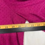 Rose + Olive Swiss Dot Top Womens XL Berry Pink Bell Sleeve Feminine Casual Photo 4