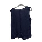 Ralph Lauren Lauren  Navy Boho Tank Size XL Blue Minimalist Bohemian Chic Photo 4