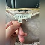 Ciel Boutique Women's Ruffled Beige Top Tan Size L Photo 2