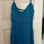 ZARA Blue Pattern Mini Dress Photo 1