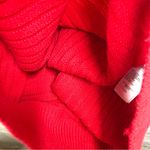 Laundry by Shelli Segal Sz Medium Ribbed True Red W/Button Detail R Sleeve Photo 5