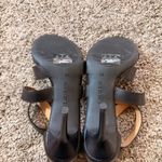 NWOT Lauren Ralph Lauren Gisella Burnished Black Leather Strappy Heel Sandals 8 Photo 2