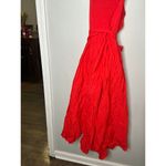 TOCCIN x RTR Red Sweetheart Neckline Strapless Flowy Skirt Midi Dress Size 14 Photo 9