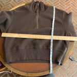 Varley  Roselle Half Zip Fleece Sweatshirt Size XL Deep Mahogany Brown Sherpa Photo 7