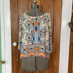 Maeve Anthropologie Boho Printed 100% Silk Sidney Blouse - Sz 8P Photo 3