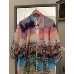 Chico's Unique Amazing Watercolor European City Art To Wear Jacket Size M Photo 4