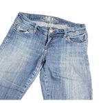 Women’s IT Brand Dark Wash Denim Bermuda Shorts Flat Front Size 28 Casual Cotton Blue Photo 2