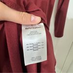 Reformation Coen Jersey Knit Long Sleeve Square Neck Mini Dress Chianti Medium Photo 7