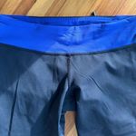 Lululemon Run Fast Free Crop in Black / Tonka Stripe Burnout Pigment Blue Photo 4
